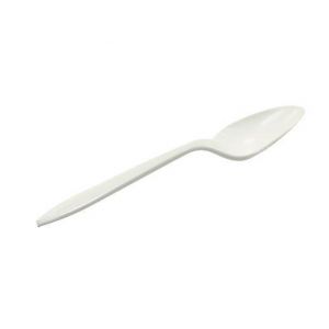 Ложка одноразовая пластик 145 мм слоновая кость в индивидуальной упаковке