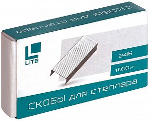 Скобы для степлера LITE № 24/6 оцинкованные 1000 шт