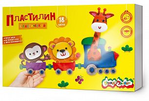 Пластилин Каляка-Маляка 18 цветов 360 г ассорти, со стеком