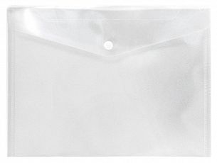 Пластиковый конверт INFORMAT А5+, на кнопке, прозрачный 180 мкм