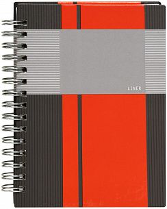 Блокнот А6 80 л. клетка INFORMAT ЛИНЕР твердая обложка, выборочный УФ-лак