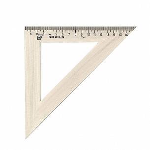 Треугольник МОЖГА 45 гр 18 см дерев. натур. непрозрач.