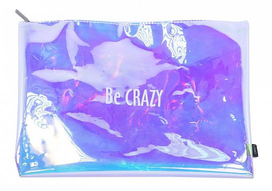 Папка 1 отделение А4 LOREX MAXI PACK HOLO BE CRAZY разноцветная, молния сверху, полиуретан, для девочек