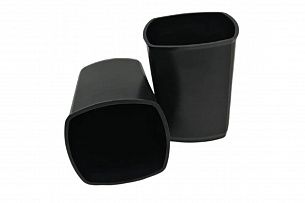 Стакан для канцелярских принадлежностей Оскол-Пласт КВАТРО 80х80х100 мм, черный пластик