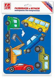 Трафарет контурный Луч МАШИНЫ 165х205 мм пластик