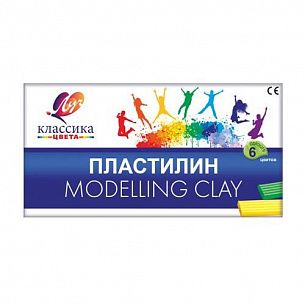 Пластилин Луч КЛАССИКА 6 цветов 120 г ассорти, со стеком