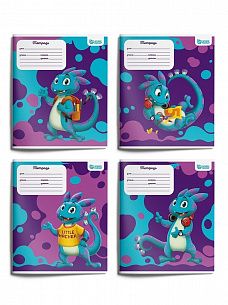 Тетрадь 12 л. клетка Schoolformat SMART DINO мелованный картон, выборочный УФ-лак