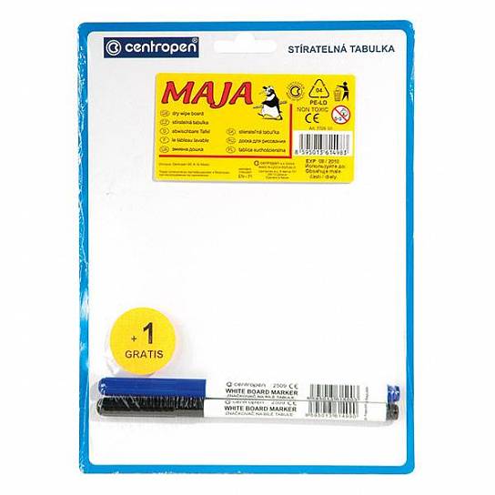 Доска для рисования двусторонняя Centropen 18х24 см синяя с 2 маркерами