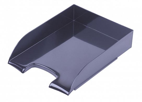 Лоток горизонтальный для бумаг Эсир City черный пластик