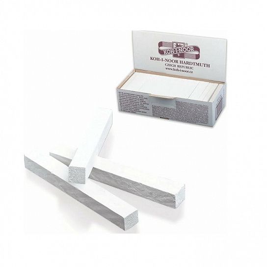 Мелки белые KOH-I-NOOR школьные 100 шт, квадратные, в картонной упаковке