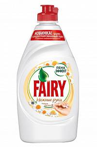 Средство для мытья посуды Fairy НЕЖНЫЕ РУКИ гель ромашка и витамин Е 450 мл