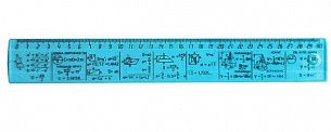 Линейка справочная Унипласт ГЕОМЕТРИЯ 30 см пластик прозрачный, синяя