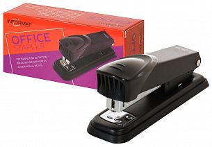 Степлер INFORMAT Office № 24/6, 26/6 до 25 листов, металл, черный