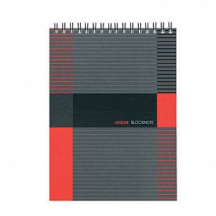 Блокнот А5 80 л. клетка INFORMAT ЛИНЕР твердая обложка, выборочный УФ-лак