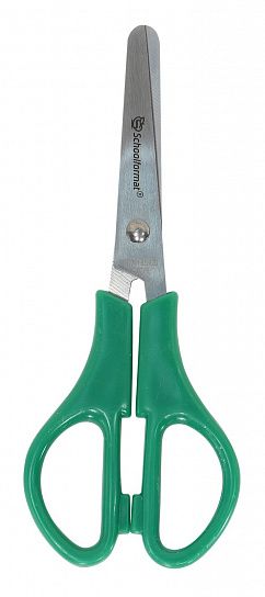 Ножницы школьные Schoolformat безопасные 130 мм, ручки пластиковые ассорти