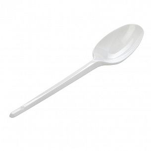 Ложка одноразовая столовая полистирол 165 мм белый 100 шт/упак