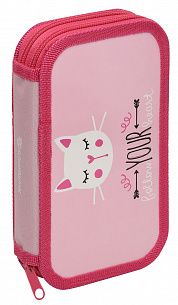 Пенал двухсекционный Schoolformat LITTLE KITTEN 190х105 мм, молния