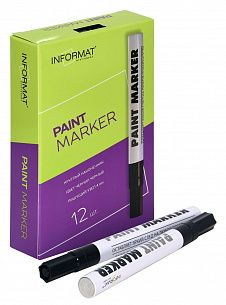 Маркер-краска лаковый INFORMAT PAINT PROFESSIONAL 2-4 мм черный, круглый наконечник