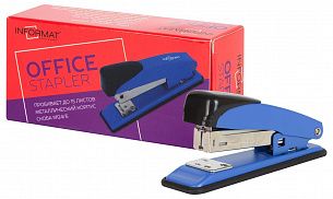 Степлер INFORMAT Office №24/6 до 15 листов, металл, синий