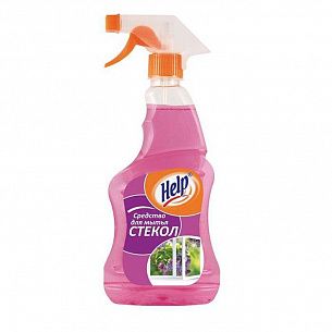 Средство для мытья стекол HELP ассорти 500 мл с курком