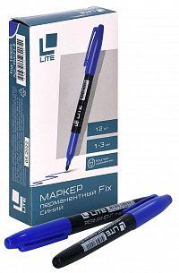 Маркер перманентный LITE FIX 1-3 мм синий, круглый наконечник
