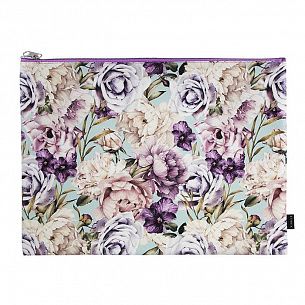 Папка 1 отделение А4 LOREX FLORISTIC COLLECTION. TENDERNESS разноцветная, молния сверху, искусственная кожа, для девочек