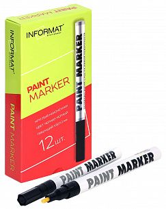 Маркер-краска INFORMAT PAINT PROFESSIONAL 2 мм черный, круглый наконечник