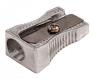 Точилка серебро, корпус металл 1 отверстие