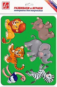 Трафарет контурный Луч ВЕСЕЛЫЕ ЗВЕРЯТА 165х205 мм пластик