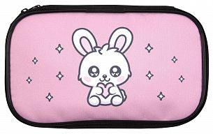 Пенал односекционный LOREX KIDS LOVELY BUNNY 120х210х23 мм, розовый полиэстер