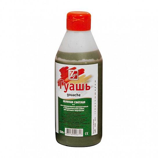 Гуашь Луч КЛАССИКА 500 мл зеленая светлая, бутыль