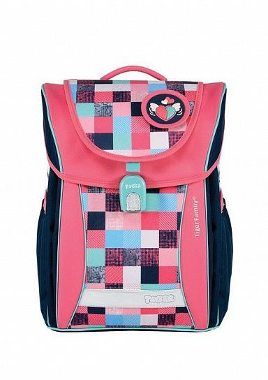Ранец, TIGER FAMILY ПАРЯЩИЕ СЕРДЦА, жесткий каркас, 17 л, эргономическая спинка, 38х30х20 см, ткань, защелка