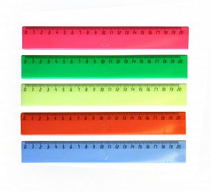 Линейка Унипласт 20 см пластик непрозрачный, ассорти