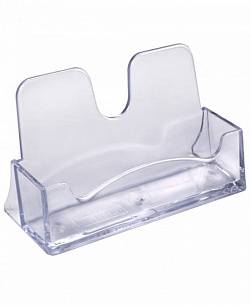 Подставка для визиток Стамм 55х100х40 мм, прозрачный пластик