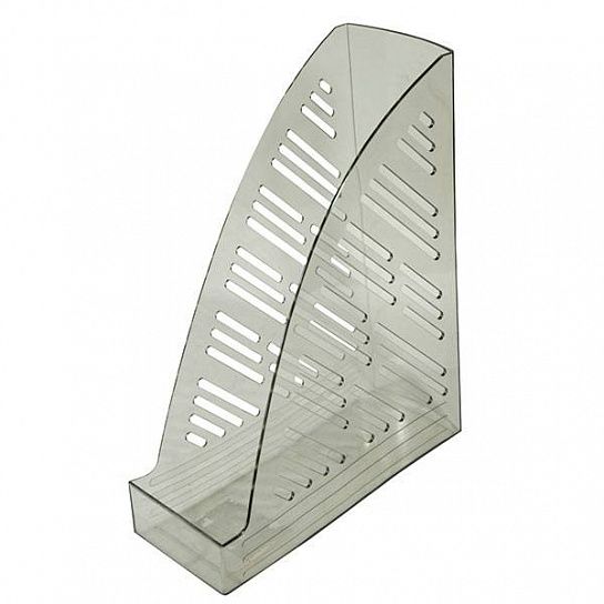 Лоток вертикальный для бумаг INFORMAT 85 мм, дымчатый тонированный пластик