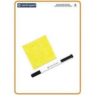 Доска для рисования двусторонняя Centropen 24х34 см оранжевая с маркером и салфеткой