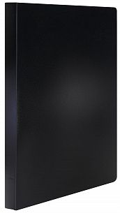 Папка с файлами LITE А4 40 файлов, пластик 500 мкм, черная