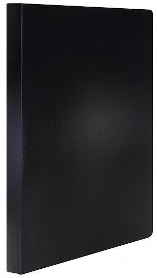 Папка с файлами LITE А4 40 файлов, пластик 500 мкм, черная