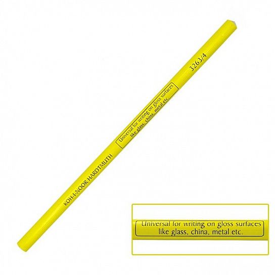 Карандаш по стеклу, металлу и пластику KOH-I-NOOR желтый