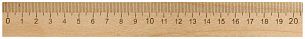 Линейка Creativiki 20 см деревянная