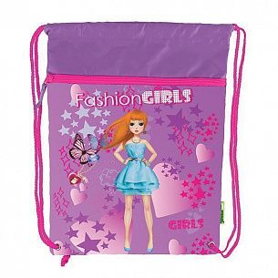 Мешок для обуви Schoolformat МОДНИЦЫ 1 отделение, с карманом на молнии