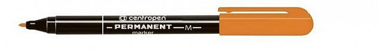 Маркер перманентный Centropen PERMANENT 1 мм оранжевый, круглый наконечник