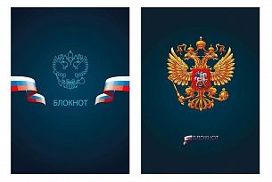 Блокнот А5 60 л. клетка INFORMAT РОССИЯ на гребне, мелованный картон, сплошной Уф-лак