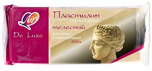 Пластилин скульптурный Луч De Luxe 500 г телесный