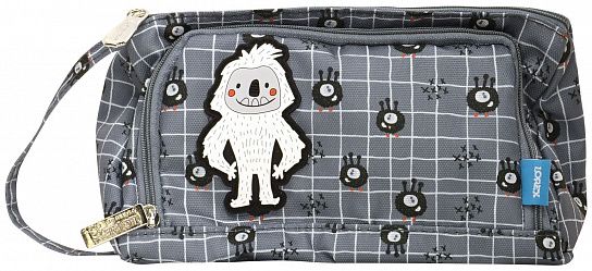 Пенал 1 отделение LOREX KIDS CUTE MONSTERS 210x85x105 мм серый, полиэстер