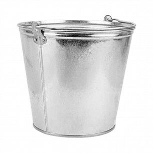 Ведро оцинкованная сталь 12 л хром без крышки