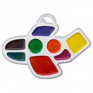 Акварель Луч САМОЛЕТИК 8 цветов, без кисти, фигурная пластиковая упаковка с европодвесом