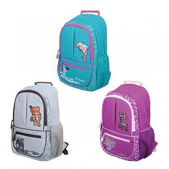 Рюкзак школьный ЦВЕТНЫЕ МЕЧТЫ, 1 отделение, эргономичная вентилируемая спинка, ткань