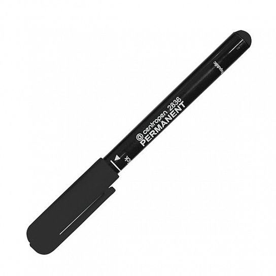Маркер перманентный Centropen PERMANENT 2 мм черный, круглый наконечник