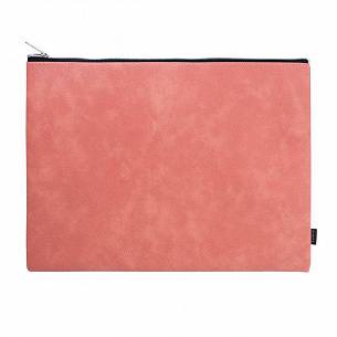 Папка 1 отделение А4 LOREX LX-BASE коралловая, молния сверху, искусственная кожа, универсальная